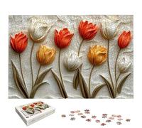 Puzzle 2000 Pièces Fleur, Puzzle 2000 Pièces pour Adultes et Enfants à Partir de 14 Ans, Tulipe Puzzles Bois avec Une Boîte d'emballage Exquise, Puzzles pour Décoration Murale, Cadeau Femme, -5800