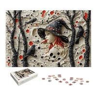 Puzzle 2000 Pièces Halloween, Puzzle 2000 Pièces pour Adultes et Enfants à Partir de 14 Ans, Corbeau Puzzles Bois avec Une Boîte d'emballage Exquise, Décoration Murale, Cadeau Femme/Homme, -5312