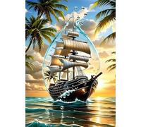 Puzzle 2000 pièces Jeux éducatif Défi Jouets Navigation en mer ensoleillée Puzzles Classiques Puzzle DIY Cadeaux de l'art de la Décoration Moderne
