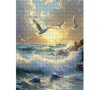 Puzzle 2000 Pièces, La Mer des Hirondelles Adultes Puzzle, Classique Jigsaw Puzzles, Défi Impossible, Jeu D'adresse pour Toute la Famille, Jeu Éducatif Puzzles, Décoration de la Maison DX0YL4-1004
