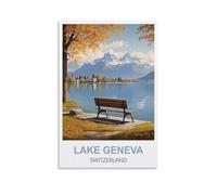 Puzzle 2000 pièces Lac Léman Suisse, Puzzles stimulants, Jeu de Puzzle pour Toute la Famille, Cadeaux pour Hommes, 100 x 70 cm
