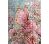 Puzzle 2000 Pièces, Le Papillon Rose Adultes Puzzle 2000, Jeu Éducatif Puzzles, Classique Jigsaw Puzzles, Défi Impossible, Jeu D'adresse pour Toute la Famille, Décoration de la Les Murs FNKL4-313