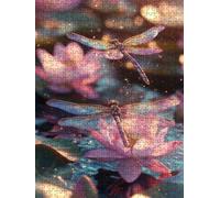 Puzzle 2000 Pièces, Lotus Libellule Adultes Puzzle, Classique Jigsaw Puzzles, Défi Impossible, Jeu D'adresse pour Toute la Famille, Jeu Éducatif Puzzles, Décoration de la Maison DX0YL4-308