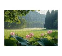 Puzzle 2000 Pieces Lotus, Puzzle 2000 Pièces Adultes Paysage, Puzzles Classiques Jeux Educatifs pour Activité Familiale, Qualité Supérieure Puzzles en Bois avec Boite pour Cadeau Femme, Decor -1350