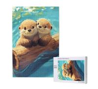 Puzzle 2000 Pieces Loutre Grand Puzzle Classiques en Bois pour Adultes, Jeux Amusants/Colorés/Impossible/Difficiles, Cadeau d'anniversaire de Festivals pour la Famille Amis Cadeaux, Animal M-1385