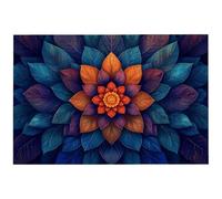 Puzzle 2000 Pièces Mandala, 2000 Pièces Puzzle Adulte, Jeu de Concentration, 99.5x70.5cm Grand Puzzles Bois pour Décoration Maison, Jeu de Puzzles Feuilles pour Toute la Famille, Cadeau Femme, -7178