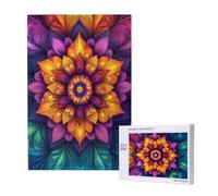 Puzzle 2000 Pieces Mandala Grand Puzzle Classiques en Bois pour Adultes, Jeux Amusants/Colorés/Impossible/Difficiles, Cadeau d'anniversaire de Festivals pour la Famille Amis Abstrait M-1659