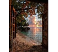 Puzzle 2000 Pièces, Mer Du Soleil Couchant Adultes Puzzle 2000, Jeu Éducatif Puzzles, Classique Jigsaw Puzzles, Défi Impossible, Jeu D'adresse pour Toute la Famille, Décoration de la Les Murs FNKL4664