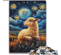 Puzzle 2000 pièces Moutons du Ciel Nocturne de Van Gogh pour Adolescents et Adultes, Aide Le Cerveau à exercer des Jouets addictifs pour cultiver la Patience, décoration Parfaite 70x100cm