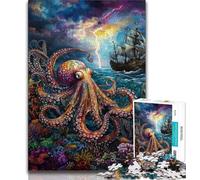 Puzzle 2000 pièces Ocean Octopus pour Adultes et Adolescents, Jouets addictifs pour la décoration de la Maison, défi d'intelligence cérébrale, 70x100cm