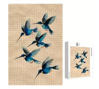 Puzzle 2000 Pièces - Oiseau & Bleu - Puzzle en Bois Durable avec Lettres au Dos - Jeu sans Poussière avec Affiche - Modèle pour Collectionneurs et 14 Ans et Plus (70 x 100 cm) P3#1207