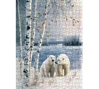 Puzzle 2000 Pièces, Ours Polaire Blanc Adultes Puzzle 2000, Classique Jigsaw Puzzles, Jeu Éducatif Puzzles, Défi Impossible, Jeu D'adresse pour Toute la Famille, Décoration de la Les Murs BXHZW4-27
