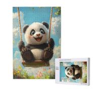 Puzzle 2000 Pieces Panda Grand Puzzle Classiques en Bois pour Adultes, Jeux Amusants/Colorés/Impossible/Difficiles, Cadeau d'anniversaire de Festivals pour la Famille Amis Cadeaux, Mignon M-1835