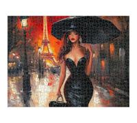 Puzzle 2000 Pièces, Paris & Femme Puzzle en Bois Durable 1T#592