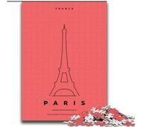 Puzzle 2000 pièces Paris France, pour Les 14 Ans et Plus Chaque pièce est Unique - Jeu Amusant et Stimulant pour Toute la Famille Bon Cadeau 70x100cm