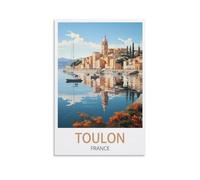 Puzzle 2000 pièces, Paysage côtier de Toulon, France. Puzzle 2000 pièces à Peindre pour Adultes. Puzzle Stimulant à réaliser soi-même. 100 x 70 cm.