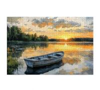 Puzzle 2000 Pieces Paysage, Puzzle 2000 Pieces Adultes en Bois, Bricolage Jeu Éducatif avec Boite Cadeau pour Adultes, Bois Épais et Résistant, Puzzles pour Ddecoration Chambre, (Coucher Soleil) T-38