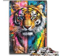 Puzzle 2000 pièces Peinture à l'huile Tigre pour Adultes et Adolescents Un Jeu Stimulant, idéal comme Cadeau pour Toute la Famille (70x100cm)