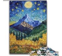 Puzzle 2000 pièces Peinture de Montagne de Van Gogh pour Adultes et Adolescents, Anti-Stress, Vacances à la Maison, Passe-Temps, Amour Entre Couples (70x100cm)