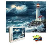 Puzzle 2000 Pièces Phare, Puzzle Adulte Bois, Impossible Classique Jigsaw Puzzles Paysage, Jeu D'adresse pour Toute la Famille, Puzzles Coloré Jeu de Ponte, Decoration et Cadeau 99.5 X 70.5 cm 8p-363