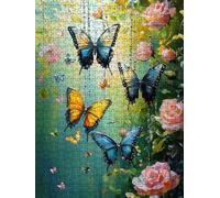 Puzzle 2000 Pièces, Pivoine Papillon Adultes Puzzle 2000, Classique Jigsaw Puzzles, Jeu Éducatif Puzzles, Défi Impossible, Jeu D'adresse pour Toute la Famille, Décoration de la Les Murs BXHZW4-393