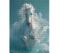 Puzzle 2000 Pièces, Plage Cheval Blanc Adultes Puzzle 2000, Jeu Éducatif Puzzles, Classique Jigsaw Puzzles, Défi Impossible, Jeu D'adresse pour Toute la Famille, Décoration de la Les Murs FNKL4-365