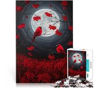 Puzzle 2000 pièces pour Adolescents Amour Cardinal sous la Lune Soulagement du Stress Offrir en Cadeau à Toute la Famille 70x100cm