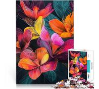 Puzzle 2000 pièces pour Adolescents Art Floral Vibrant à gratter au Crayon Défi Difficile Cadeaux du Père Noël Secret 70x100cm