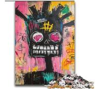 Puzzle 2000 pièces pour Adolescents, Cadeau tête de Mort Style Basquiat, pour Les 14 Ans et Plus, pour s'amuser en Famille et pour Une soirée Jeux, Jouets Cadeaux 70x100cm