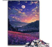 Puzzle 2000 pièces pour Adolescents, Cadeau Tulipe Violette sous la Lune, Jeu éducatif, défi, Collection d'artistes, Beaux-Arts, 70x100cm