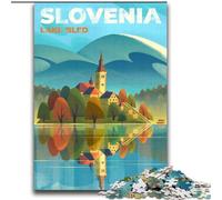 Puzzle 2000 pièces pour Adolescents, Cadeaux, lac de Bled, Slovénie, Jouets de Jeu, Chaque pièce est Unique - Jeu Familial Stimulant et Amusant pour Les 14 Ans 70x100cm
