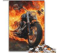 Puzzle 2000 pièces pour Adolescents, Cadeaux, Moto Flamme, pour Les 14 Ans et Plus, pour s'amuser en Famille et Jouer en soirée, Jouets Cadeaux 70x100cm