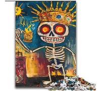 Puzzle 2000 pièces pour Adolescents, Cadeaux, Style Basquiat, tête de Mort, Couronne, Jeux éducatifs, décoration d'intérieur, idéal comme Cadeau pour Toute la Famille, 70x100cm