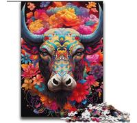 Puzzle 2000 pièces pour Adolescents, Cadeaux, taureaux colorés, Jeu éducatif, défi, Collection d'artistes, Beaux-Arts, 70x100cm