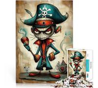 Puzzle 2000 pièces pour Adolescents Capitaine Pirate Steampunk dans Un Style Artistique Fantastique Casse-tête pour Idées Cadeaux 70x100cm