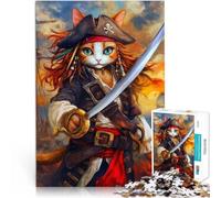 Puzzle 2000 pièces pour Adolescents Chat Pirate Jeux éducatifs Décoration d'intérieur Offrir en Cadeau à Toute la Famille 70x100cm