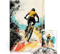 Puzzle 2000 pièces pour Adolescents Cyclisme Art du Sport Cycliste Jeu Pratique Chaque pièce est Unique - Jeu Familial Stimulant et Amusant 70x100cm