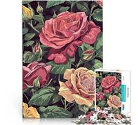 Puzzle 2000 pièces pour Adolescents Dessin de Fleur de Rose Jouet éducatif intellectuel décompressant Œuvre d'art 70x100cm