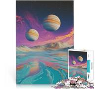 Puzzle 2000 pièces pour Adolescents Deux planètes au-Dessus d'un désert Jeu Pratique est idéal comme Cadeau pour Toute la Famille 70x100cm