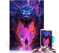 Puzzle 2000 pièces pour Adolescents Dragon Gate Second Néon Jouets de Divertissement Familial Super Cadeau 70x100cm