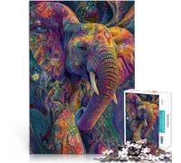 Puzzle 2000 pièces pour Adolescents Éléphant Artistique Jouets éducatifs d'apprentissage Interaction Parent-Enfant 70x100cm
