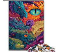 Puzzle 2000 pièces pour Adolescents et Adultes Dragon mystérieux Convient aux Personnes de 14 Ans et Plus Jeu éducatif Jouet de défi Cadeau pour Les Anniversaires 70x100cm