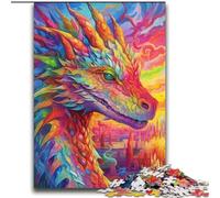 Puzzle 2000 pièces pour Adolescents et Adultes, Jouets de Divertissement Familial colorés sur Le thème du Dragon, avec Affiche et fiche de Questions-réponses Assorties, 70x100cm
