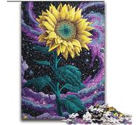 Puzzle 2000 pièces pour Adolescents et Adultes Tournesol Fantastique Anti-Stress Défi Difficile Affiche et fiche de Questions-réponses Assorties 70x100cm