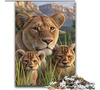 Puzzle 2000 pièces pour Adolescents, Famille de Lions africains, Jouet éducatif et décompressant, idéal comme Cadeau, 70x100cm