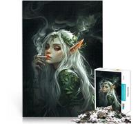 Puzzle 2000 pièces pour Adolescents Femme elfique fumant Jeu Familial Anti-Stress Défi Difficile Jeu de défi Unique 70x100cm