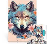 Puzzle 2000 pièces pour Adolescents Fenrir Le Loup Nordique Défi Difficile pour soulager Le Stress décoration Murale 70x100cm