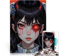 Puzzle 2000 pièces pour Adolescents Fille d'anime aux Yeux Rouges Difficile et défi Car C'est Un pour Toute la Famille 70x100cm