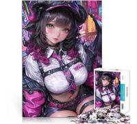 Puzzle 2000 pièces pour Adolescents Fille d'anime avec des Ailes Analyse et logique avec Affiche et Feuille de Questions correspondantes 70x100cm