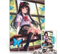 Puzzle 2000 pièces pour Adolescents Fille d'anime en Uniforme Scolaire Casse-tête Activités Amusantes à la Maison, Cadeaux d'anniversaire, Cadeaux de Voyage, 70x100cm